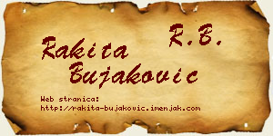 Rakita Bujaković vizit kartica
